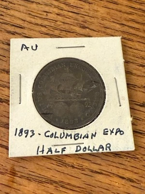 1893 columbian half dollar AU - Image 1 of 4