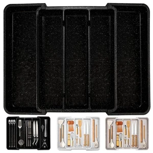 Utensil Drawer Organizer for Kitchen Cutlery, Expandable Large Silverware Org... - Picture 1 of 8