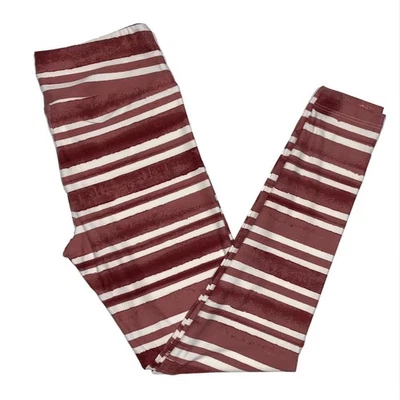 Leggings TC LuLaRoe ~ RAYAS TIE DYE MARRÓN ÓXIDO ~ TALLAS 12-18; Alto y con curvas Foto 1 de 4