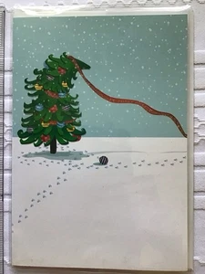 Up With Paper 3 D Embellishment Holiday Card, Unused, W Env , Cello, Scottie Dog - Picture 1 of 3