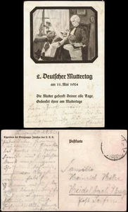 Ansichtskarte  2. Deutscher Muttertag am 11. Mai Künstlerkarte 1924 - Picture 1 of 3