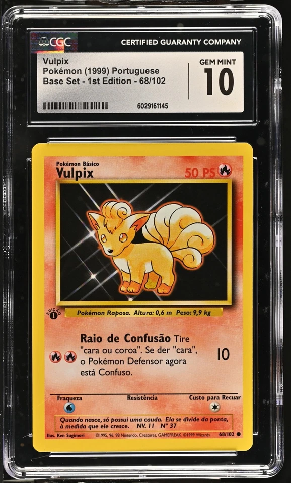 Vulpix 1st Edition Shadowless 1999 Base Set #68/102 (CGC 10) - Image 1 of 2