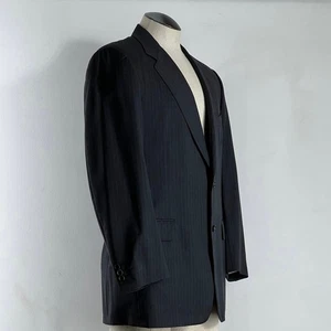 Canali Men's 100% Wool Super 120's Blazer Grey Pinstripe Coat Jacket Size US 42 - Picture 1 of 15