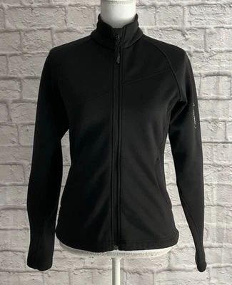 Salomon Small S Black Soft Shell Jacket Pockets Acti Therm Zip Closure - Image 1 of 4