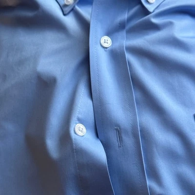 Camisa Preswick & Moore Easy Care grande y alta azul claro con botones para hombre 2X Foto 1 de 4