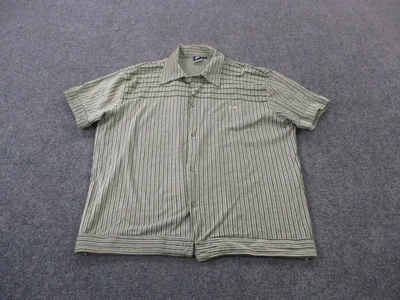 Vintage Diesel Shirt Mens XL Green Striped Country Work Outdoors Biker Logo - Image 1 of 4