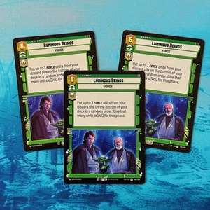 3x Seres Luminosos LOF Leyendas de la Fuerza JUEGO SWU 104 Comando de Evento Heroico - Imagen 1 de 2