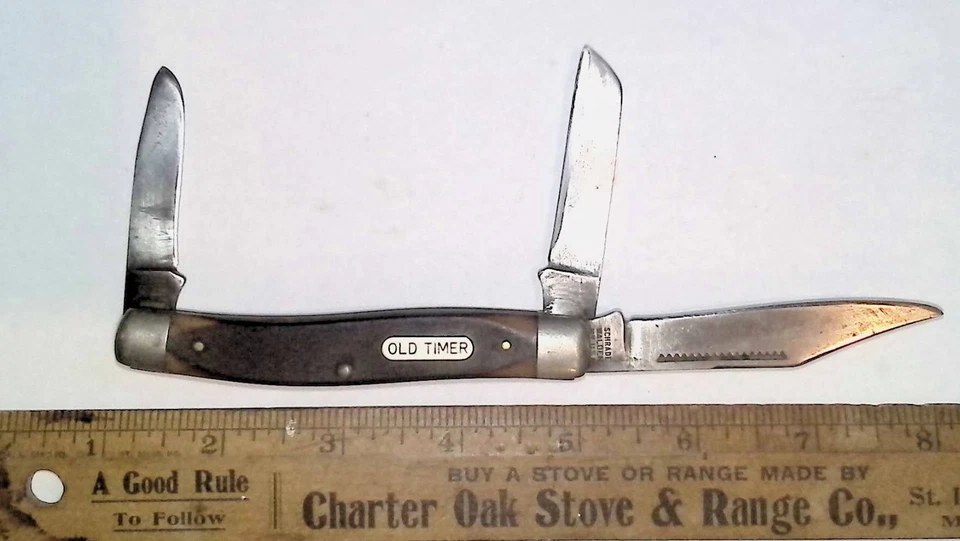 Карманный нож Schrade Walden Old Timer 80T с тремя лезвиями США - Изображение 1 из 4