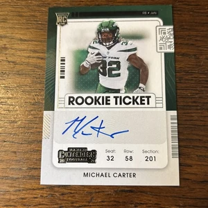 2021 Panini Contenders Optic - Rookie Ticket RPS Autographs Michael Carter #129 - Picture 1 of 2