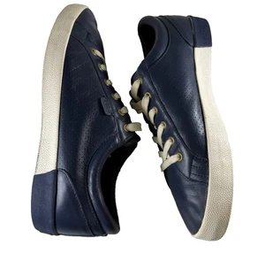 Polo Ralph Lauren blu navy pelle Aldrich II uomo sneakers casual 11D - Foto 1 di 9