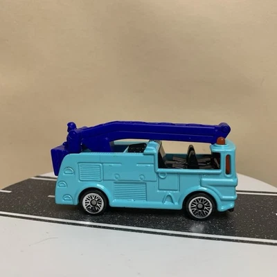 2001 Matchbox McDonald's Happy Meal Snorkel Ladder Fire Truck Blue NM - Image 1 of 4