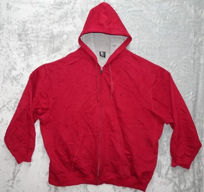 Vtg Y2K Embroidered Starter Zip Hoodie 3XL Red Full Zip Sweatshirt Heavyweight - Image 1 of 4