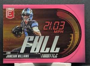 2025 Panini Donruss Elite Football Full Throttle Pink #14 Jameson Williams NM - Picture 1 of 2