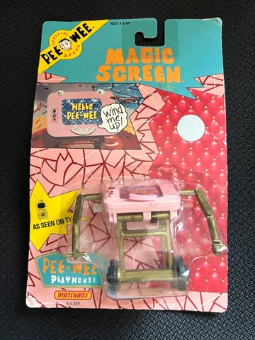 Vintage Pee Wee Herman's Magic Screen 1988 Matchbox Figure New Cover