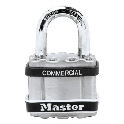 Master Lock M1STS Padlock, Keyed Different, Long Shackle, Square Stainless - Image 1 of 3
