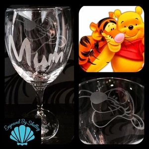 Personalisiertes Disney Tigger Weinglas & gratis Namensgravur! Pooh Geburtstagsgeschenk - Bild 1 von 12