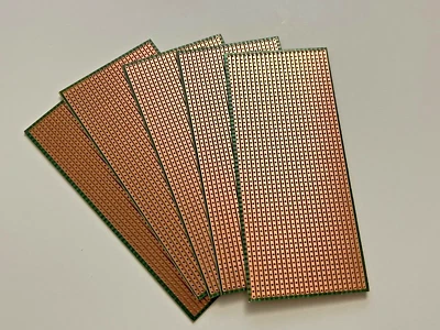 5pcs 6.5 x14.5cm Stripboard Veroboard PCB Prototype Single Sided Bakelite - Image 1 of 4