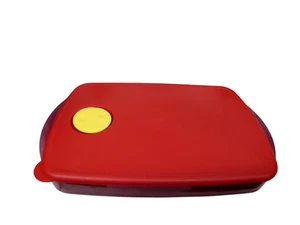 Tupperware Crystal Plus Mikrowellen Schüssel Warm up micro fix Rot ca.1150ml - Bild 1 von 3