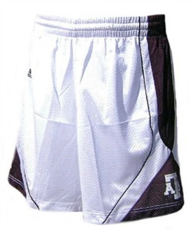 Texas A&M Aggies 08' College White Screen Printed Replica Basketball Shorts Cover