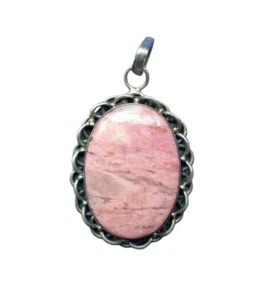 *HH* Bellissimo pendente collana ciondolo pietra montatura a catena Argento 925 - Foto 1 di 17