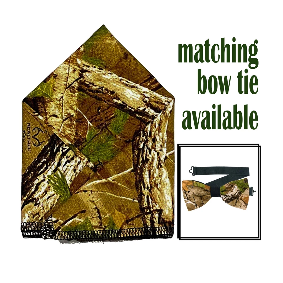 Árvore real bolso quadrado e gravata borboleta casamento formatura ano novo festa formal Natal - Imagem 1 de 1