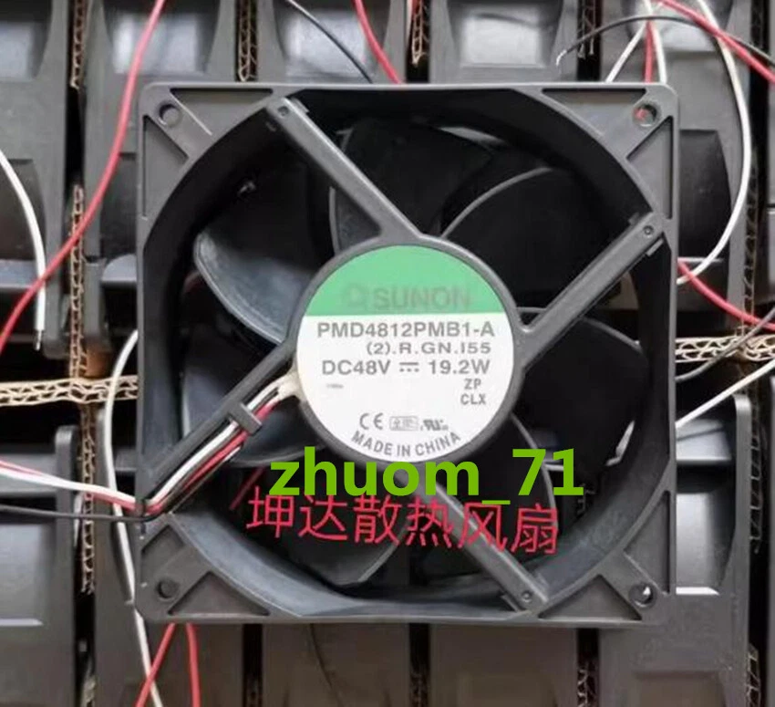 1PC SUNON PMD4812PMB1-A(2).R.GN 12038 DC48V 19.2W Inverter cooling fan - Image 1 of 1