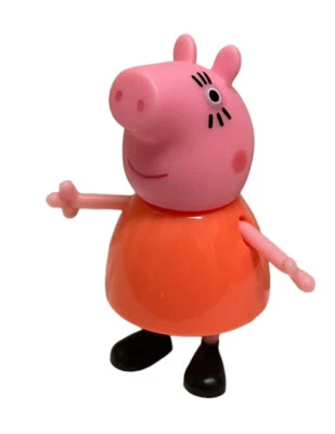 Estatueta Peppa Pig’s Mother Mom Mummy Pig topo de bolo PVC nova 3” rara - Imagem 1 de 3