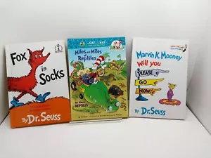 Dr Seuss Lot of 3 Beginner Books Fox in Socks, Will You Please Go Now, Reptiles - Picture 1 of 9