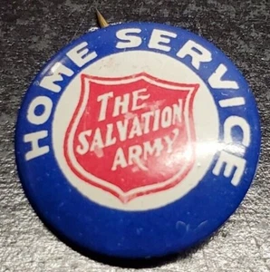 Die Heilsarmee Heimdienst Pin - blauer Rand mit rotem Schild - Bild 1 von 4