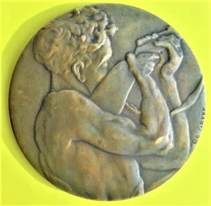 BELGIEN Medaille UNOR-NVRO Leopoldsburg 1970 BRONZE von E GREEF Ø 50,0mm -53,0gr - Bild 1 von 7