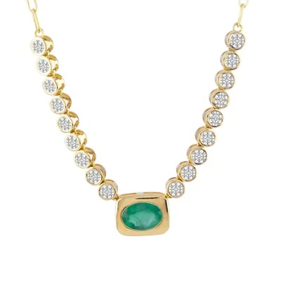 Collar Hecho a Mano Genuino Natural Zambia Diamante Sólido Oro Amarillo 18K. Foto 1 de 4