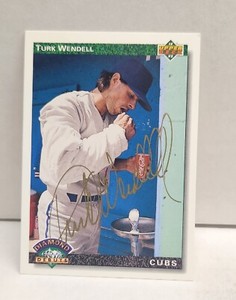 TURK WENDELL 1994 Upper Deck #780 ROOKIE AUTOGRAPH ~ IP AUTO ~ GOLD Ink ~ CUBS