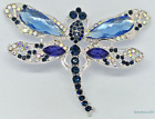 BROOCH: Charming Style Dragonfly Brooch Pin Blue