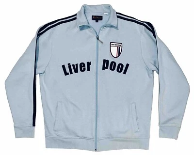 De Colección Ben Sherman Terciopelo LIVERPOOL Retro Polar Chaqueta de Pista Manga Grabada Unisex M Foto 1 de 4