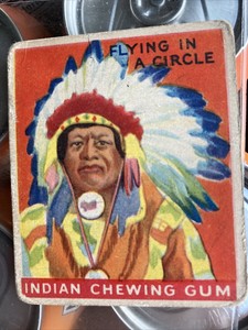 1933 Goudey Indian Gum R73 Series of 192 Flying-In-A-Circle #133 0s4