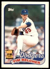 1989 TOPPS TIFFANY TIM BELCHER LOS ANGELES DODGERS #456