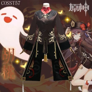 Juego de Anime Genshin Impact Hu Tao Cosplay Disfraces Uniformes Vestido Pantalones Cortos Conjunto Completo - Imagen 1 de 13
