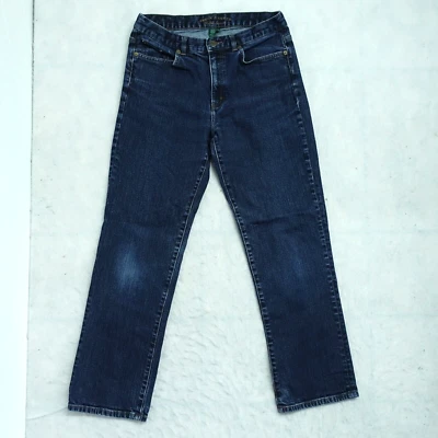 Ralph Lauren直筒牛仔裤女式8蓝色棉牛仔低腰标准版型 — 第 1/4 张图片