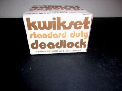 Vintage Kwikset Double Cylinder Deadlock No.665 U.S.3 Polished Brass NOS - Image 1 of 3