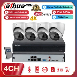 alhua OEM 4K 4ch CCTV System 8MP IP Camera IR WizSense Startlight 4POE NVR Lot - Picture 1 of 24