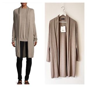 NWT $1690 The Row Judin Taupe Beige Open Front Cardigan Wrap XS