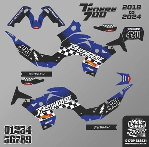 KIT DE GRÁFICOS calcomanía adhesiva Yamaha TENERE T 700 2018 - 2024 Custom Fasthouse T700 - Imagen 1 de 1