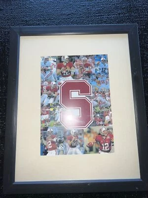 Stanford University Cardinal Football #12 Andrew Luck framed photo montage - Image 1 of 4