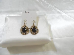 Style & Co 2” Gold Tone Multi Stone Teardrop Earrings A886 - Picture 1 of 6