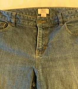 Ann Taylor Loft boot leg dark wash blue jean size 8 Women's - Picture 1 of 5
