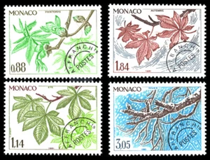 Monaco 1981 Four Seasons of the Horse Chestnut Tree, MNH / UNM - Picture 1 of 1