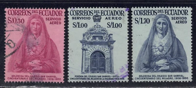 1958 Ecuador - SC# C320-C323 - F -Mater Dolorosa - 3 Different Stamps - Used - Image 1 of 2
