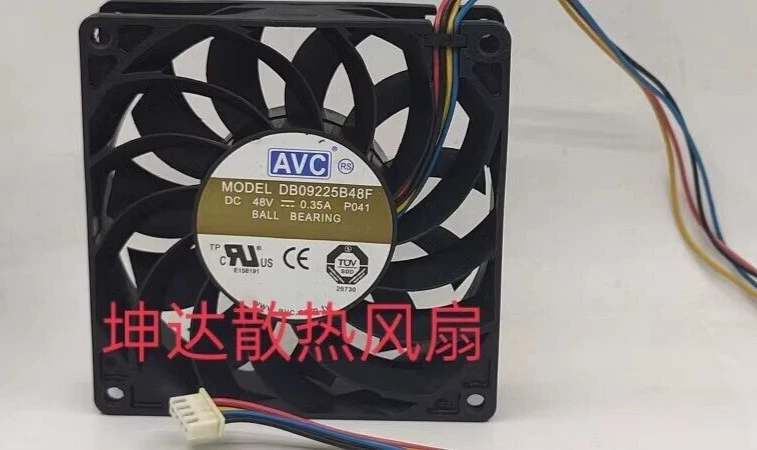 AVC DB09225B48F-P041 48V 0.35A 9CM 9225 4-Wire Cooling Fan - Image 1 of 1