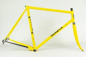 PIERO SERENA VINTAGE COLUMBUS STEEL FRAME SET 90S 56 57 OLD road bike CAMPAGNOLO - Picture 1 of 23
