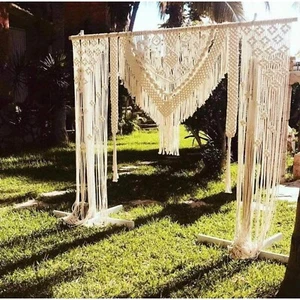 Macramé Hecho a Mano Telón de Fondo Extra Grande, Decoración de Boda Tapiz Arte - Imagen 1 de 5